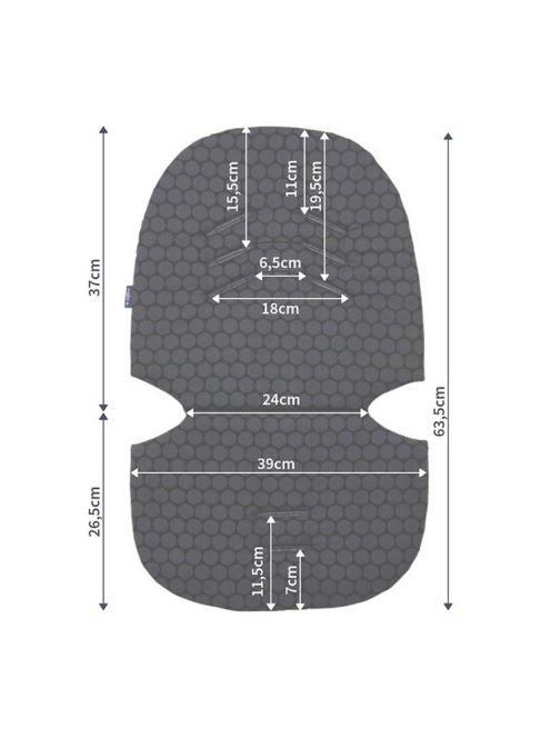 Alátét babakocsiba Zaffiro grafit 63,5 cm