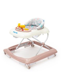   Baby Mix bébikomp kormánykerékkel szilikon kerekek rózsaszín