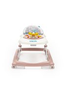 Baby Mix bébikomp kormánykerékkel szilikon kerekek rózsaszín