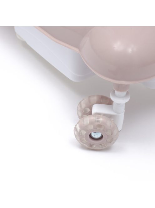 Baby Mix bébikomp kormánykerékkel szilikon kerekek rózsaszín