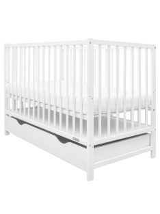 Gyerek kiságy fiókkal New Baby BASIC fehér