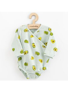 Csecsemő muszlin patentos body New Baby Avocado