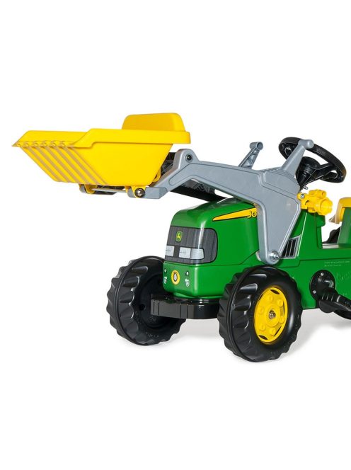 Pedálos traktor rakodóval és pótkocsival Rolly Kid John Deere zöld