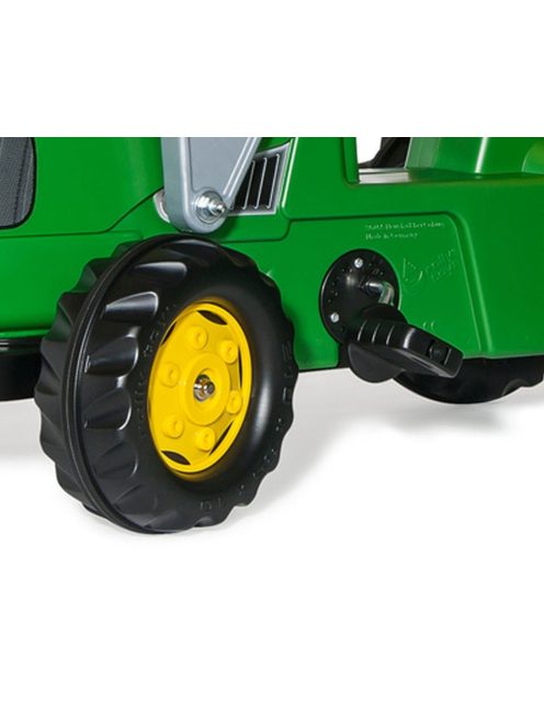 Pedálos traktor rakodóval és pótkocsival Rolly Kid John Deere zöld