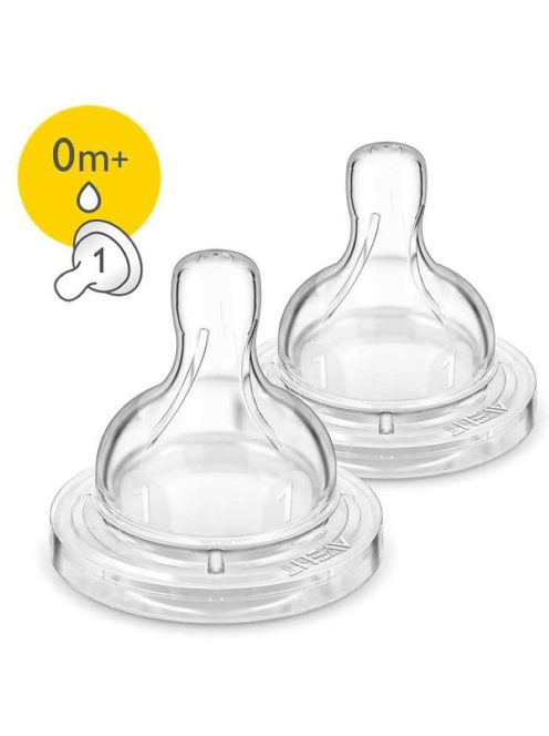 Avent SCF631/27 Classic szilikon etetőcumi 1 lyukú, 0 hó +
