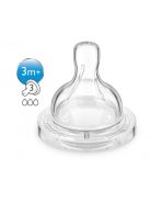 Avent SCF633/27 Classic szilikon etetőcumi 3 lyukú, 3 hó+