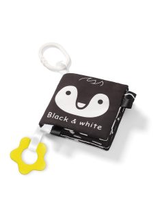   BabyOno puha játékkönyv akasztóval és rágókával, BLACK&WHITE