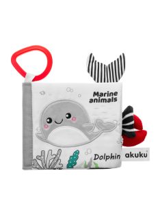   Akuku textil babakönyv készségfejlesztő játék-Tengeri állatok