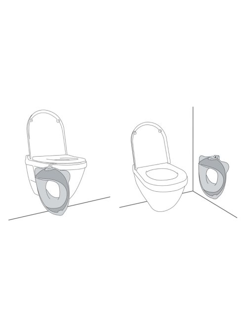 Beaba Toddler WC-ülőke - WC-Tréning ülésmagasító - WC-ülőke rögzítési kampóval - Csúszásmentes és ergonómikus - Könnyen kezelhető - Könnyű köd