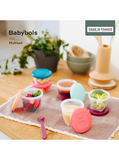 Babymoov Babybols bébiétel tároló edény Hermetic Twist Top tarka, Stílus neve: 15 részes multikészlet