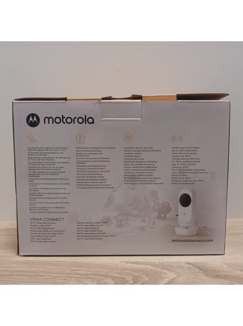 Motorola bébiőr kamerás CONNECT WIFI 4,3inch színes kijelzővel, kamerával és okostelefon applikációval VM44