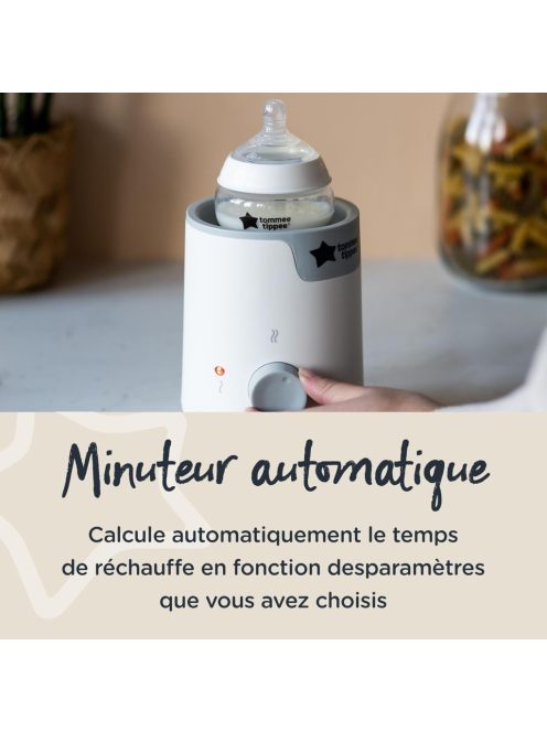 Tommee Tippee Easywarm cumisüveg melegítő és elektromos üvegek, néhány perc alatt felmelegíti a cumisüvegeket, automatikus időzítő, egy számlap, fehér