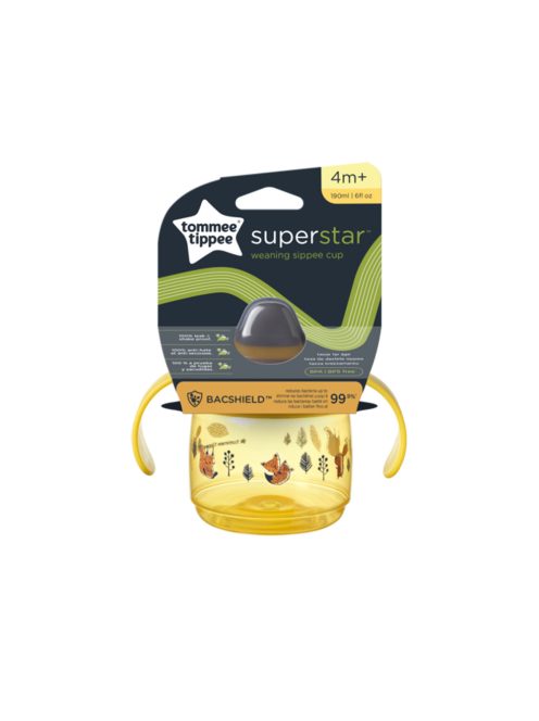 Tommee Tippee itatópohár - Superstar Weaning Sippee Cup csőrös 190ml 4hó sárga