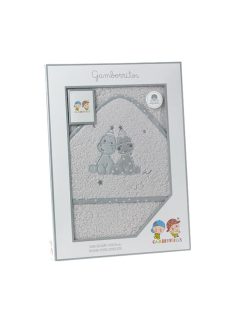   Gamberritos fürdőlepedő - kapucnis 100x100cm dínók szürke 10685