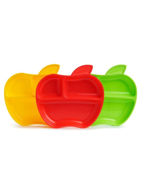 Munchkin tányér szett háromrekeszes Lil Apple 3db 6hó