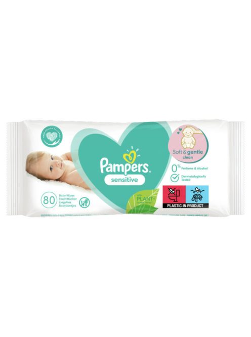 Pampers Sensitive popsitörlő  illatmentes 80 db/csomag