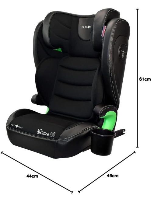 Cozy N Safe Augusta i-Size 100-150 cm (4-12 éves korig) ISOFix gyermekülés magas háttámlával - éjfekete. Outlet termék