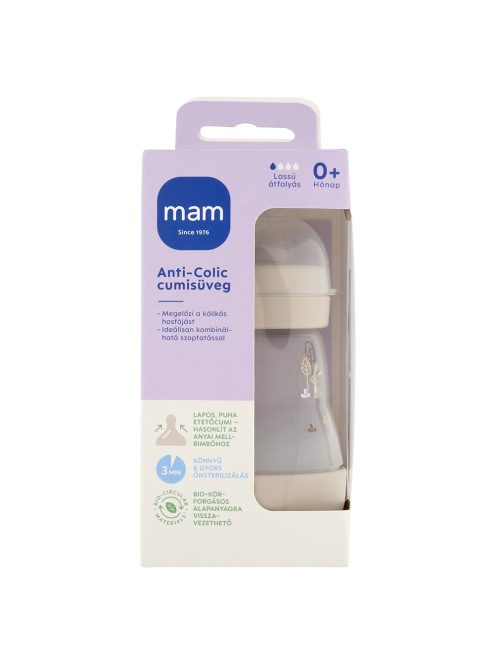 MAM cumisüveg Anti-Colic Matt 160ml fiús