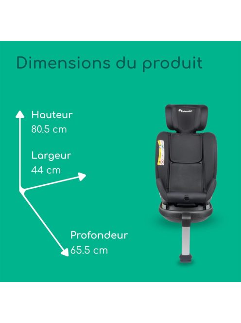 Bebeconfort EvolveFix Plus i-Size, 360-as autósülés, Outlet termék,  0-12 év, 40-150 cm, ISOFIX autósülés, 10 fejtámla helyzet, 4 dőlésszög, oldalsó ütközés elleni védelem, fekete 