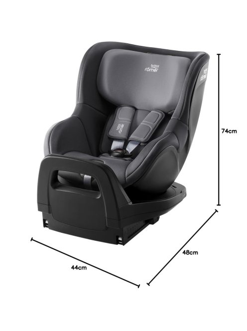 BRITAX RÖMER DUALFIX 2 Z-vonalú gyerekülés 360°-ban forgatható 61-105 cm-es (i-Size), Outlet termék,  3 hónapostól 4 éves korig, éjféli szürke gyermekek számára