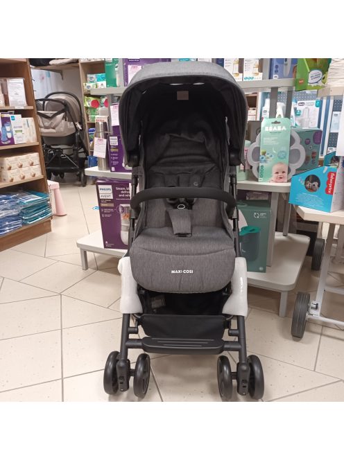 Maxi-Cosi Lara2 babakocsi, 0-4 éves korig, 0-22 kg, pehelykönnyű, kompakt buggy, 3 fekvő pozíció, lapos fekvő helyzet, kicsiben összecsukható, vállpánt, választható szürke