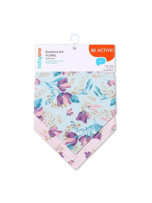 BabyOno elõke - háromszög 2db Floral 879/16