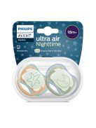 Philips AVENT játszócumi ultra air éjszakai 18hó neutral 2db