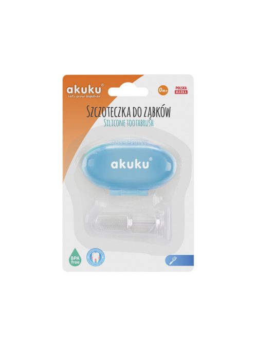 Akuku fogkefe és masszírozó  kék