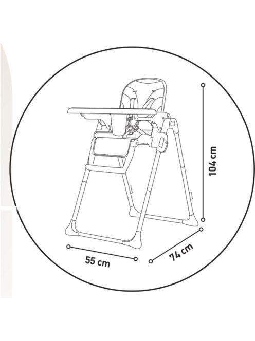 Arzak etetőszék és kisgyerekszék 6 hó - 6 év, max. 15 kg-ig