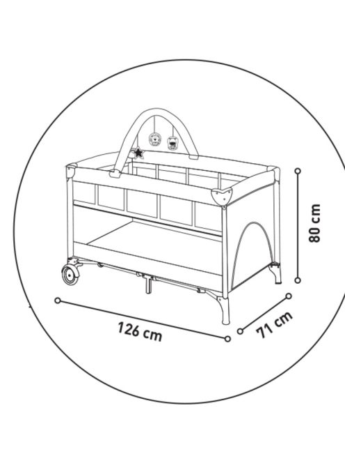 Together co-sleeping ágy és utazóágy 15 kg-ig