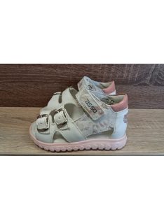 Asso lányka bőr szandál fehér-virágos 24-es méret