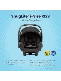  Graco Snuglite i-Size 40-75cm babahordozó,  fekete szìnű OUTLET termék