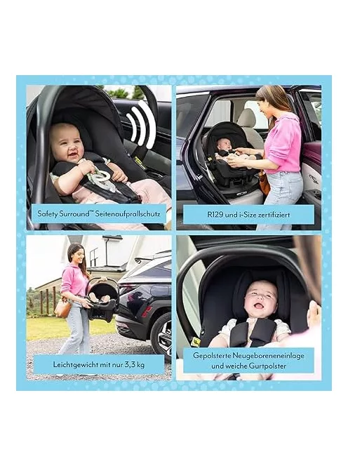 Graco Snuglite i-Size 40-75cm babahordozó,  fekete szìnű OUTLET termék