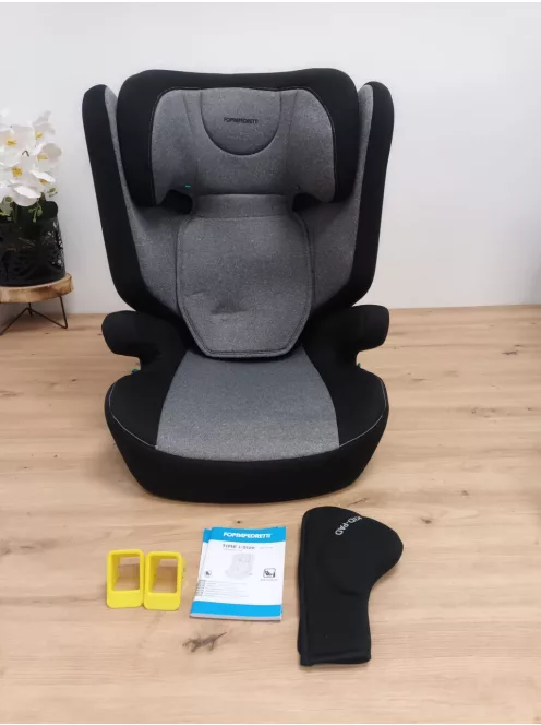 Foppapedretti Time i-Size 100-150cm Isofix gyerekülés, fekete-szürke OUTLET termék