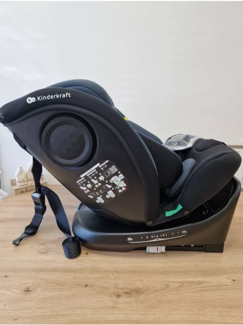 Kinderkraft I-Grow 2 Pro i-Size 40-150cm Isofix 360°gyerekülés fekete- szürke OUTLET termék