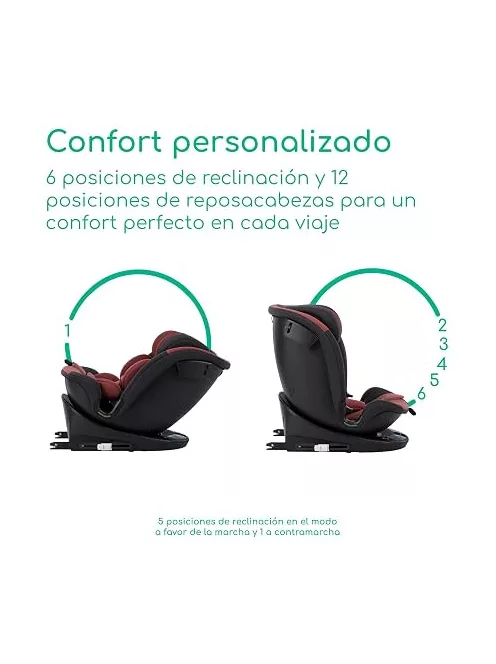 Bebeconfort RevolveFix 360 i-Size autósülés, 360°-ban forgatható, 0–12 év, 40–150 cm, ISOFIX gyerekülés, bordó szìnű OUTLET termék