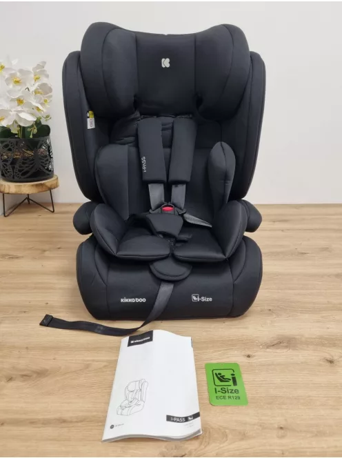 KikkaBoo i-Pass 76-150cm gyerekülés-fekete OUTLET termék
