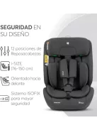 Kikkaboo I-Flit 76-150cm Isofix gyerekülés, fekete szìnű OUTLET termék