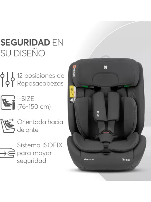Kikkaboo I-Flit 76-150cm Isofix gyerekülés, fekete szìnű OUTLET termék