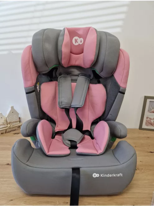 Kinderkraft Comfort Up I-Size 76-150cm gyerekülés, pink-szürke OUTLET termék