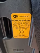 Kinderkraft Comfort Up I-Size 76-150cm gyerekülés, pink-szürke OUTLET termék