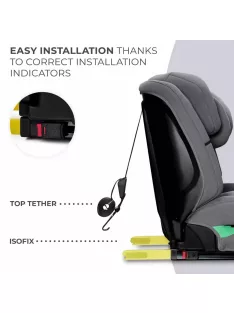   Kinderkraft Safety Fix 2 I-Size Isofix 76-150 cm Gyerekülés-szürke OUTLET termék