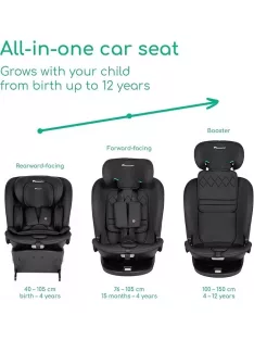   Bebeconfort RevolveFix 360°-ban forgatható, 0–12 év, 40–150 cm, ISOFIX gyerekülés, fekete OUTLET termék