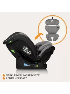   Lionelo Aart i-Size 40-150cm dönthető gyerekülés, fekete-szürke, OUTLET termék