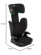 Graco Junior Maxi i-Size gyerekülés , kb. 3,5-12 éves korig (100-150 cm),fekete szürke szìnű OUTLET termék