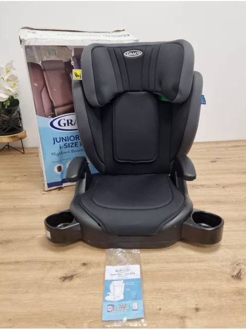Graco Junior Maxi i-Size gyerekülés , kb. 3,5-12 éves korig (100-150 cm),fekete szürke szìnű OUTLET termék