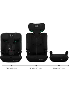   Kinderkraft I-Comfy i-Size 76-150cm gyerekülés, fekete OUTLET termék