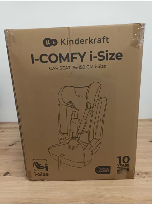 Kinderkraft I-Comfy i-Size 76-150cm gyerekülés, fekete OUTLET termék