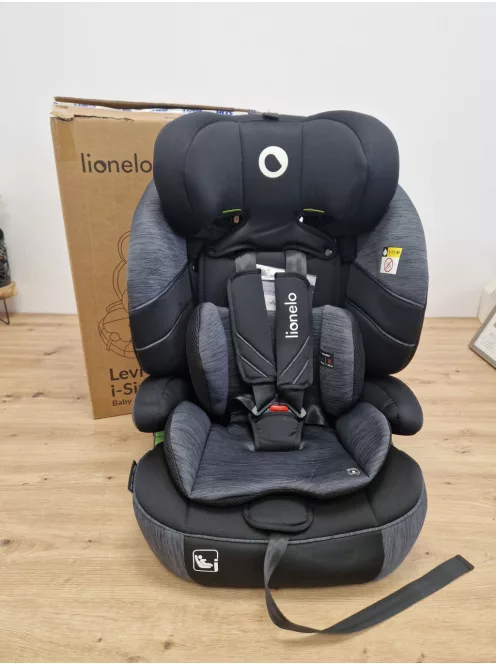 LIONELO Levi I-SIZE 76-150 cm autós gyerekülés szürke-fekete OUTLET termék
