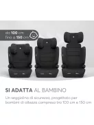 Kikkaboo I-Aid i-size 100-150cm gyerekülés, fekete színű OUTLET termék